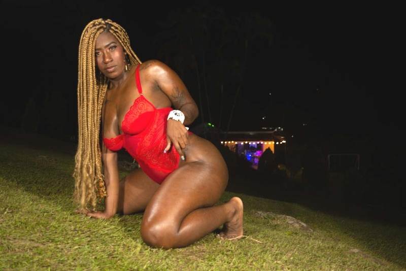Ebony beauty masturbating her black pussy in the web chat